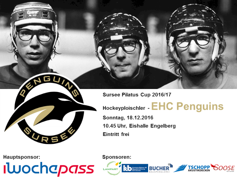 Hockeyploischler - EHC Penguins; 18.12.2016 10.45 Uhr, Eishalle Engelberg