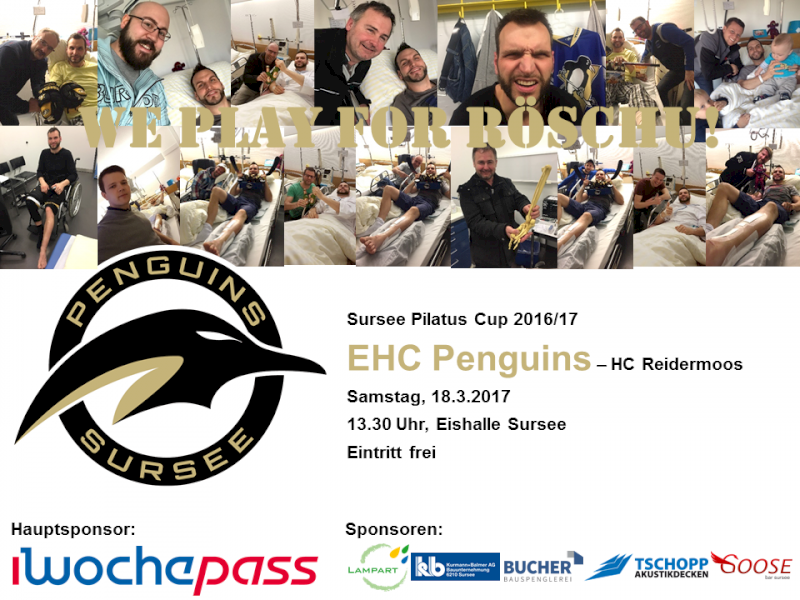 EHC Penguins - HC Reidermoos; 18.3.2017 13.30 Uhr, Eishalle Sursee