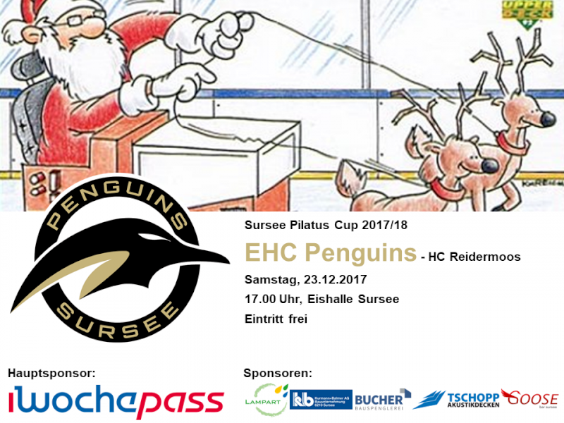EHC Penguins - HC Reidermoos; 23.12.2017 17.00 Uhr, Eishalle Sursee
