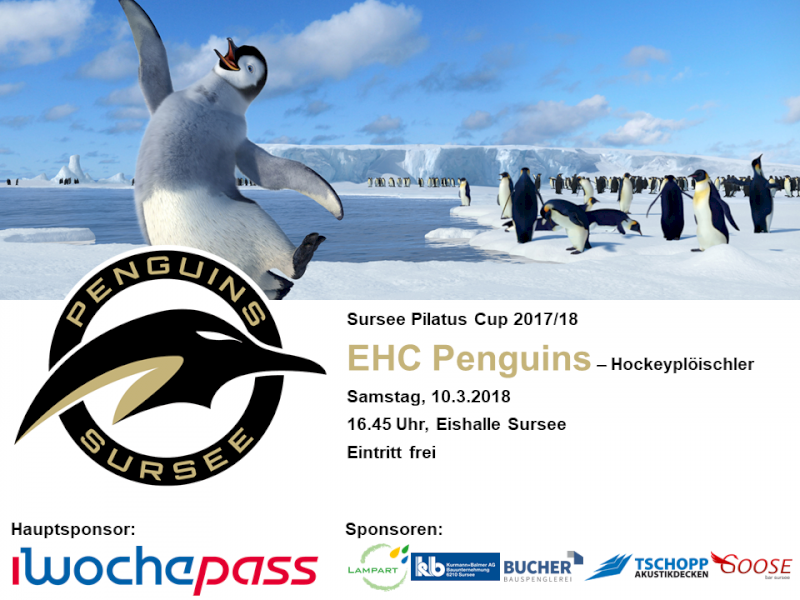 EHC Penguins - Hockeyplöischler; 10.3.2018 16.45 Uhr, Eishalle Sursee