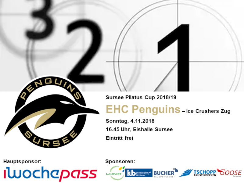 EHC Penguins - Ice Crushers Zug; 4.11.2018 16.45 Uhr, Eishalle Sursee