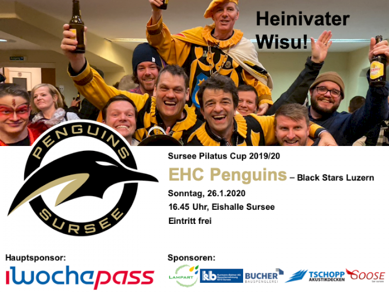 EHC Penguins - Black Stars Luzern; 26.1.2020 16.45 Uhr, Eishalle Sursee