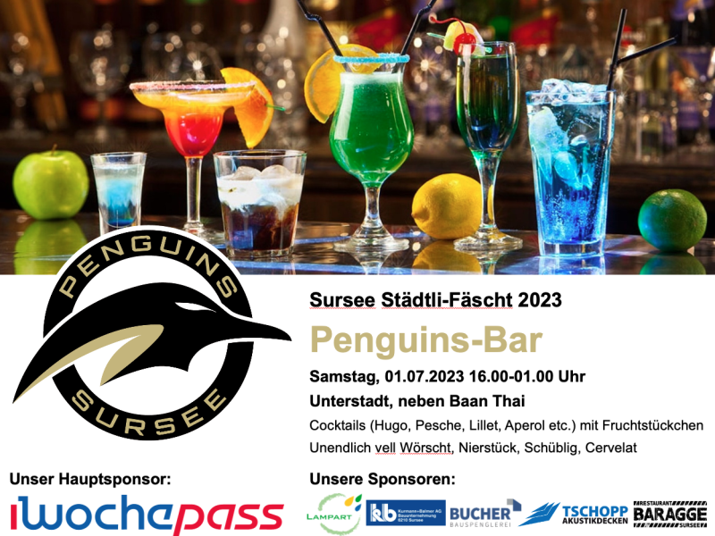 Penguins Bar am Städtli Fäscht Soorsi 2023
